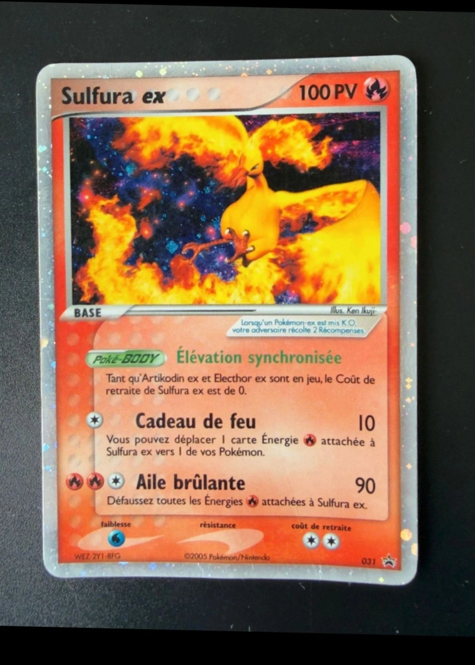 Carte Pokémon Sulfura Ex Holo 100PV (Promo Nintendo 031) 2005 Good